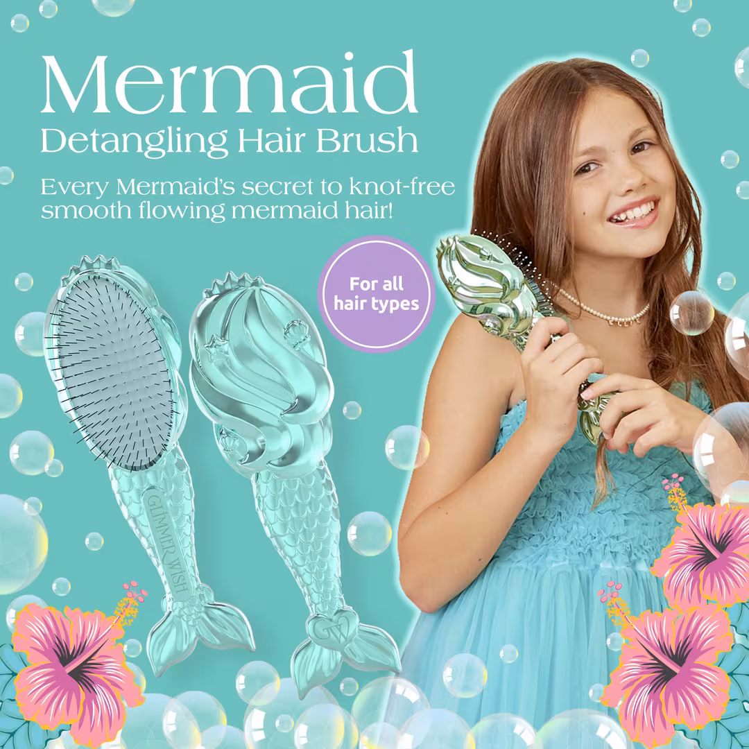 Glimmer Wish  Mermaid Detangling Hair Brush
