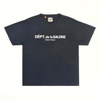 GD flocked French wash black T-shirt