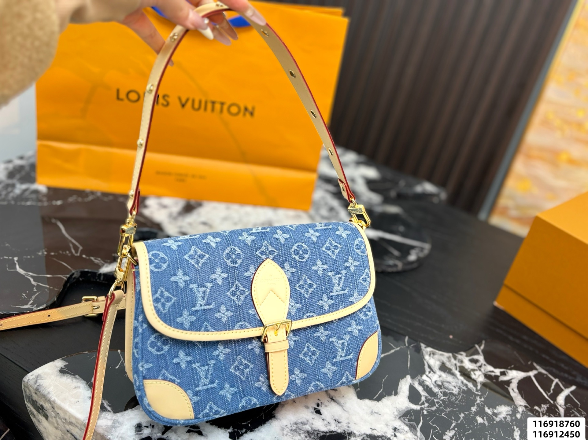 LV Diane Monogram Denim Bag