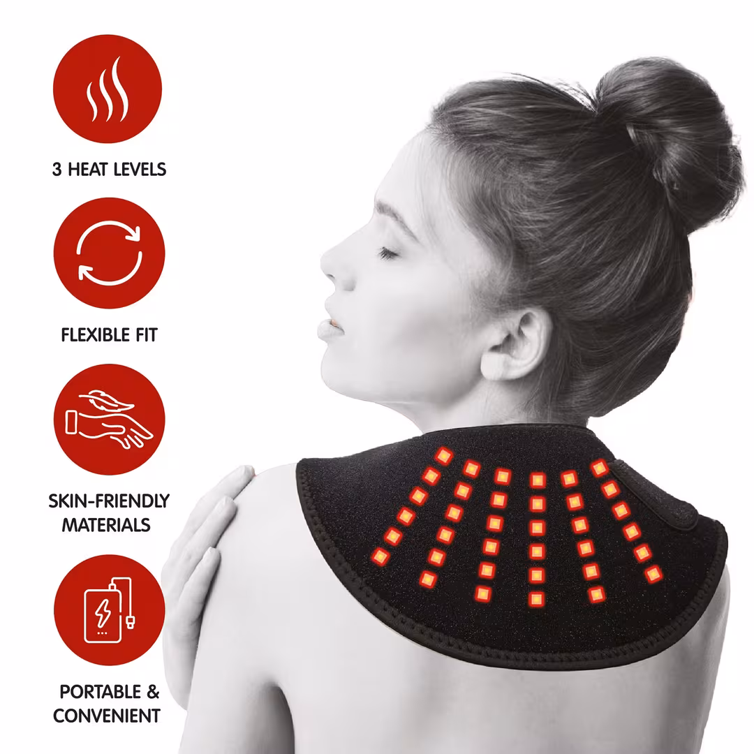 PURSONIC  Red Light Therapy Neck Pack Wrap