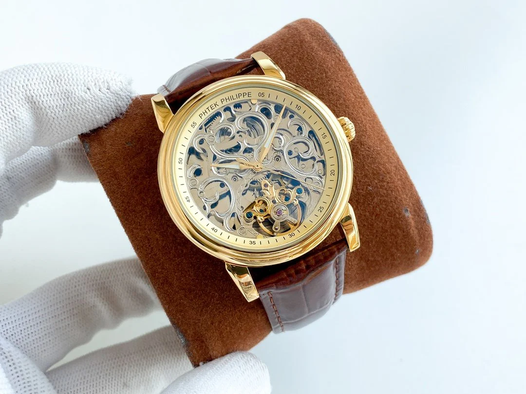 Patek Watch COMPLICATION GOLD CASE SKELETON DIAL