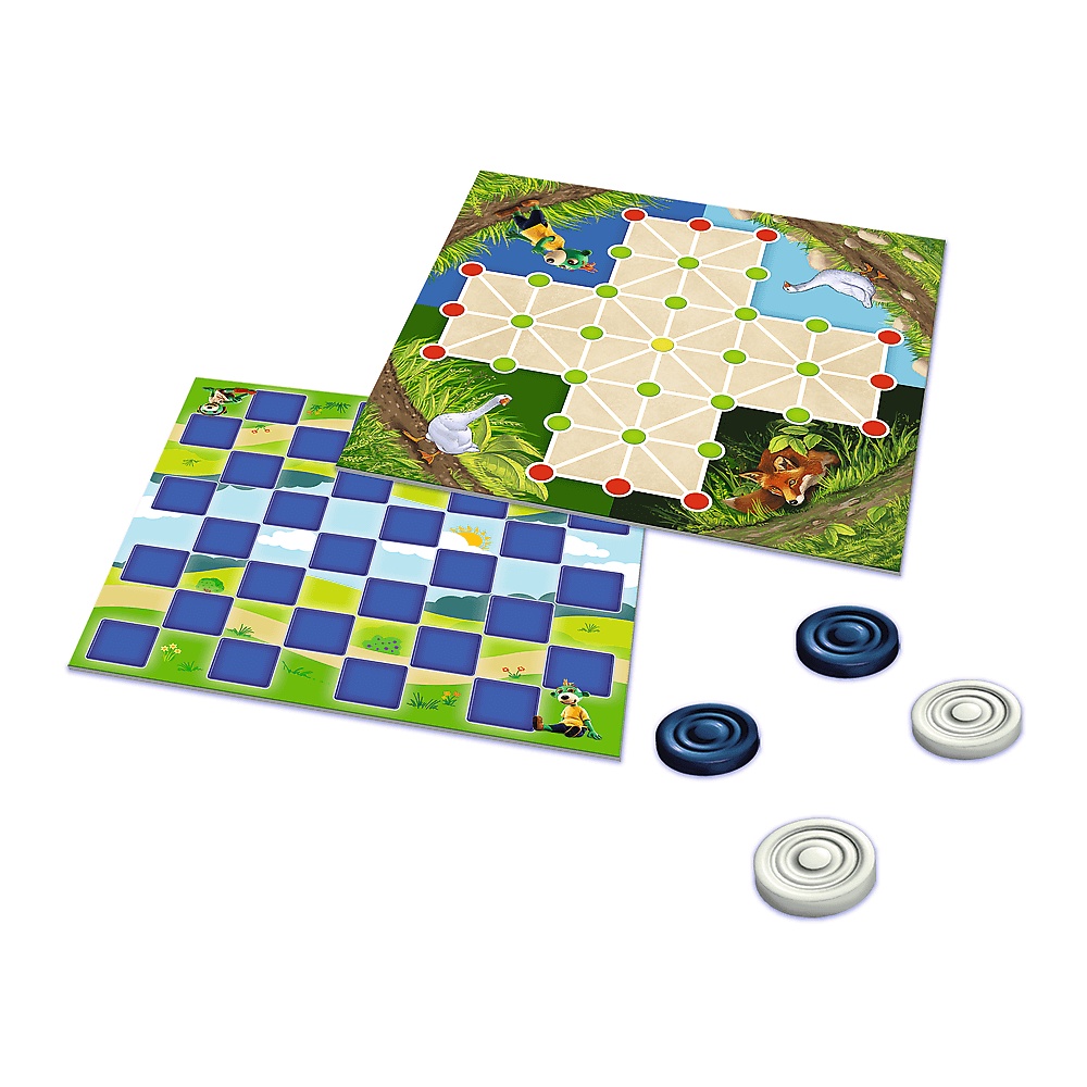 Gra Planszowa Warcaby, Lis I Gęsi Rodzina Treflików