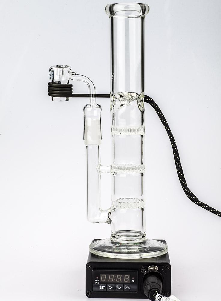 Quartz Enail W/ Honeycomb Perc Dab Rig Bundle