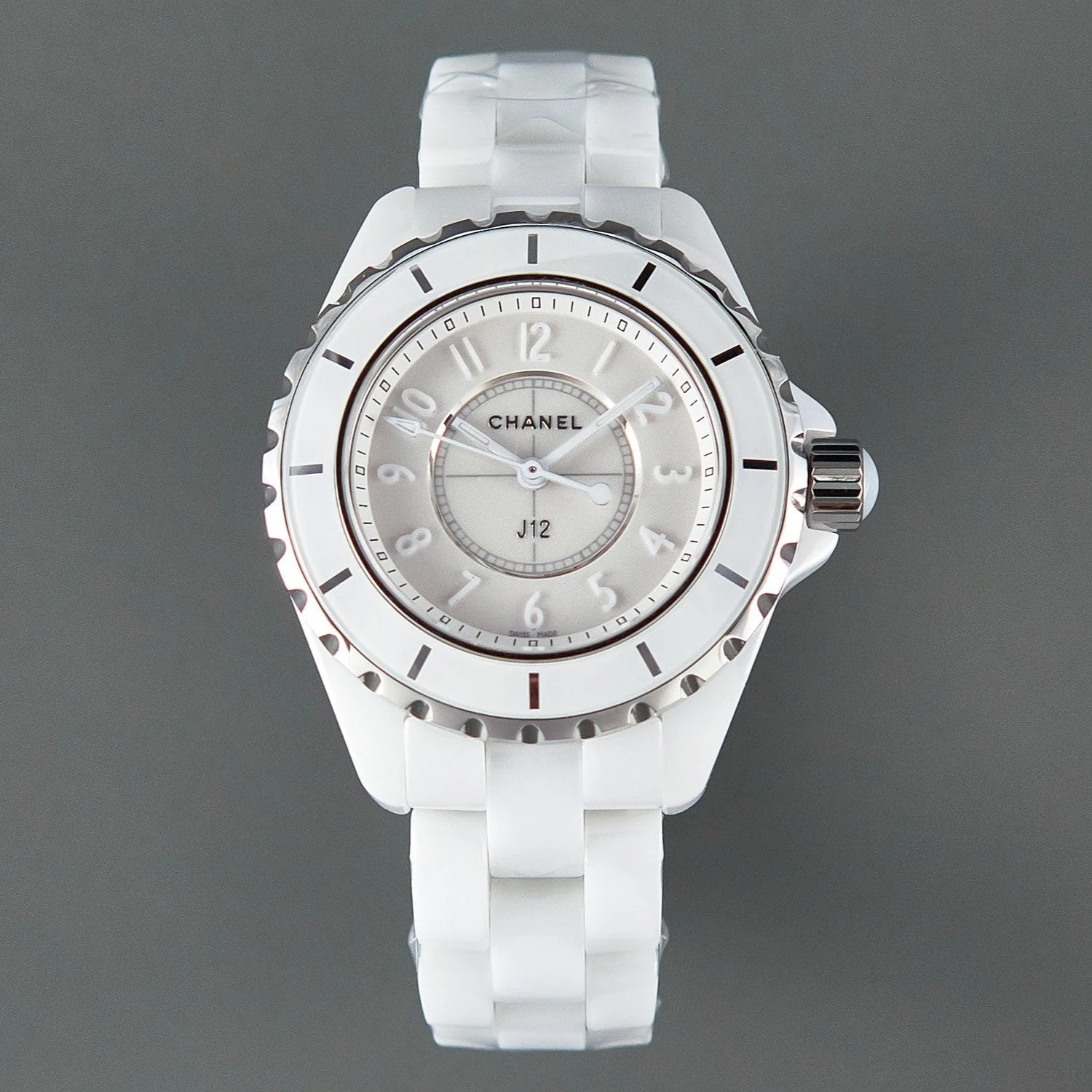 Chanel Watch J12 Quartz White Ceramic White Numerals White Dial