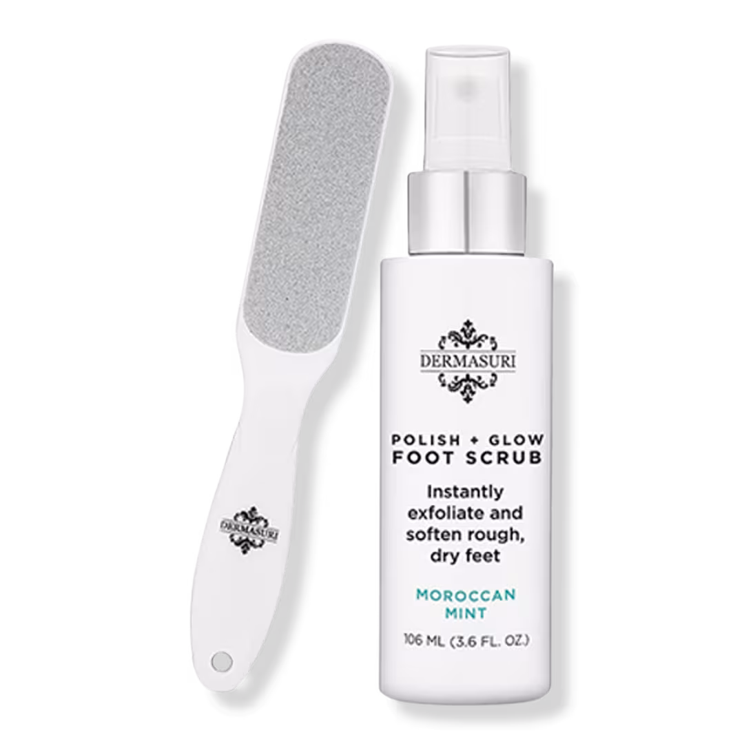 Dermasuri  Deep Exfoliating Foot Scrub Set with Dual-Sided File