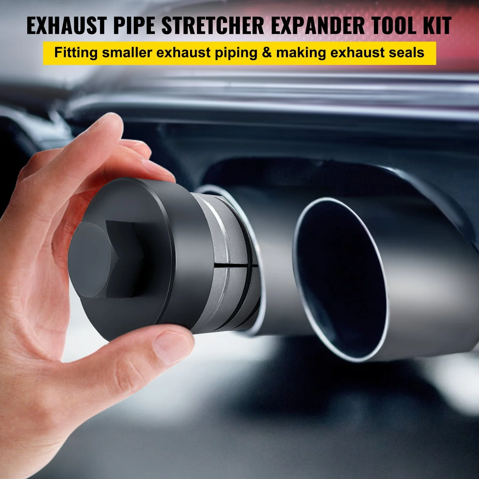 VEVOR Exhaust Pipe Expander Stretcher Tool Set, 1-5/8 to 4-1/4 Inches Pipe Stretcher Kit with Storage Case
