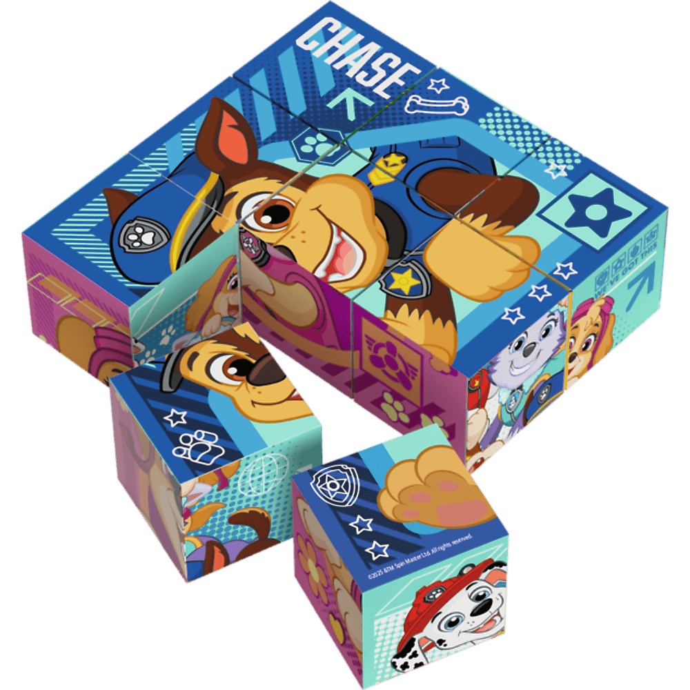 Drewniane Klocki Puzzle, Psi Patrol