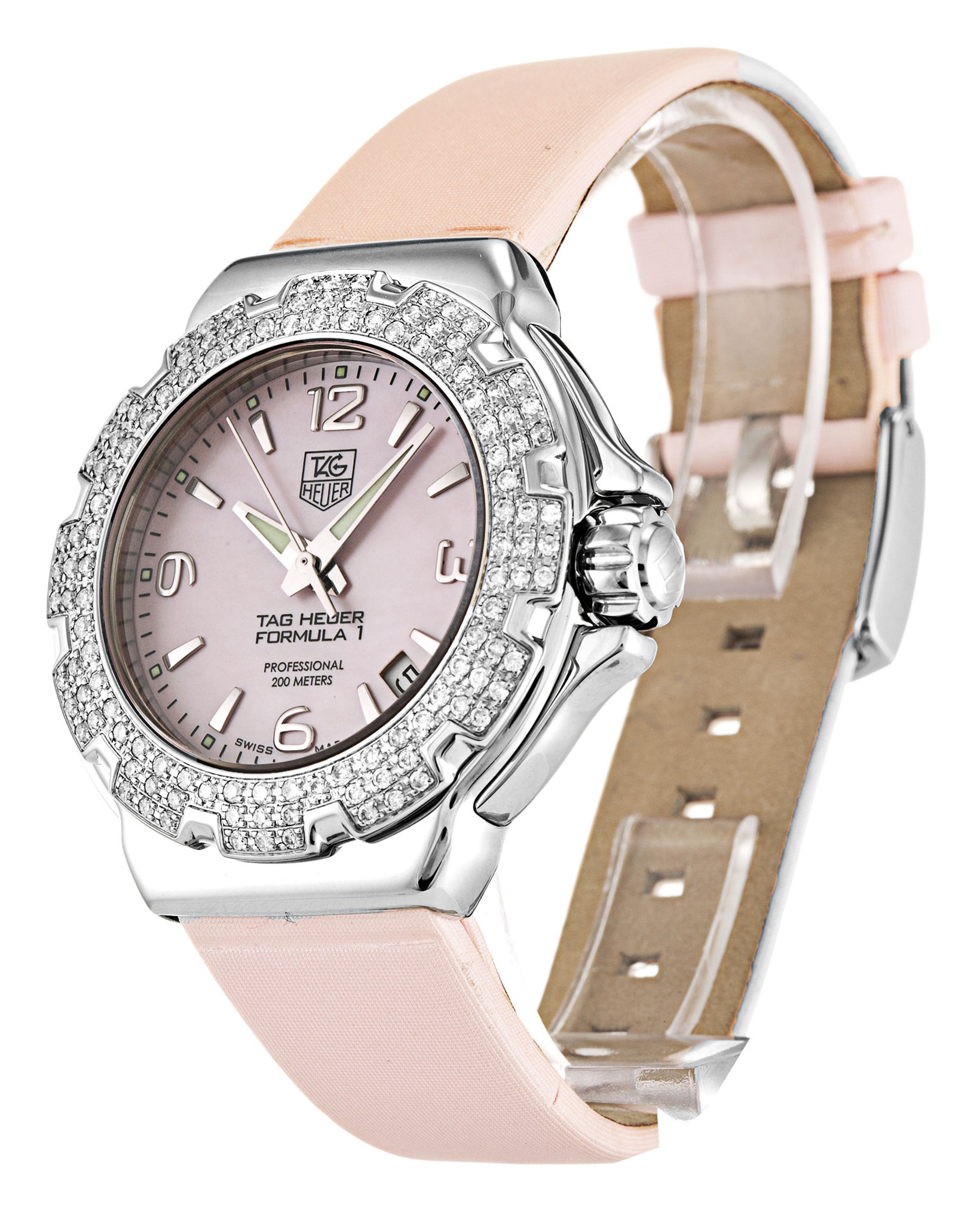 Replica Tag Heuer Formula 1 Sparkling WAC1216.FC6220 Pink Dial Stick Markers 37MM
