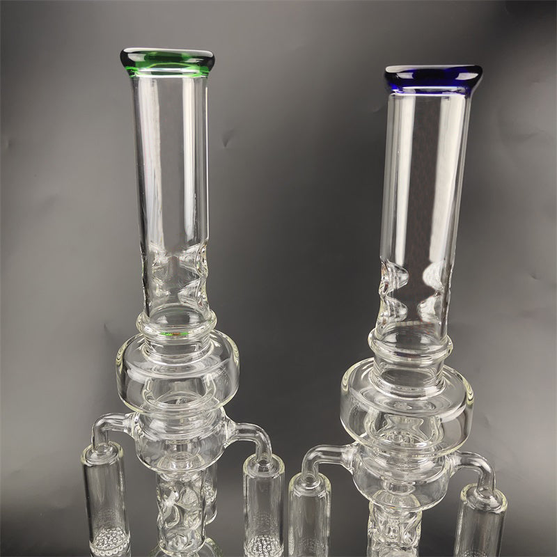 21 Multi Chamber Recycler Glass Bong