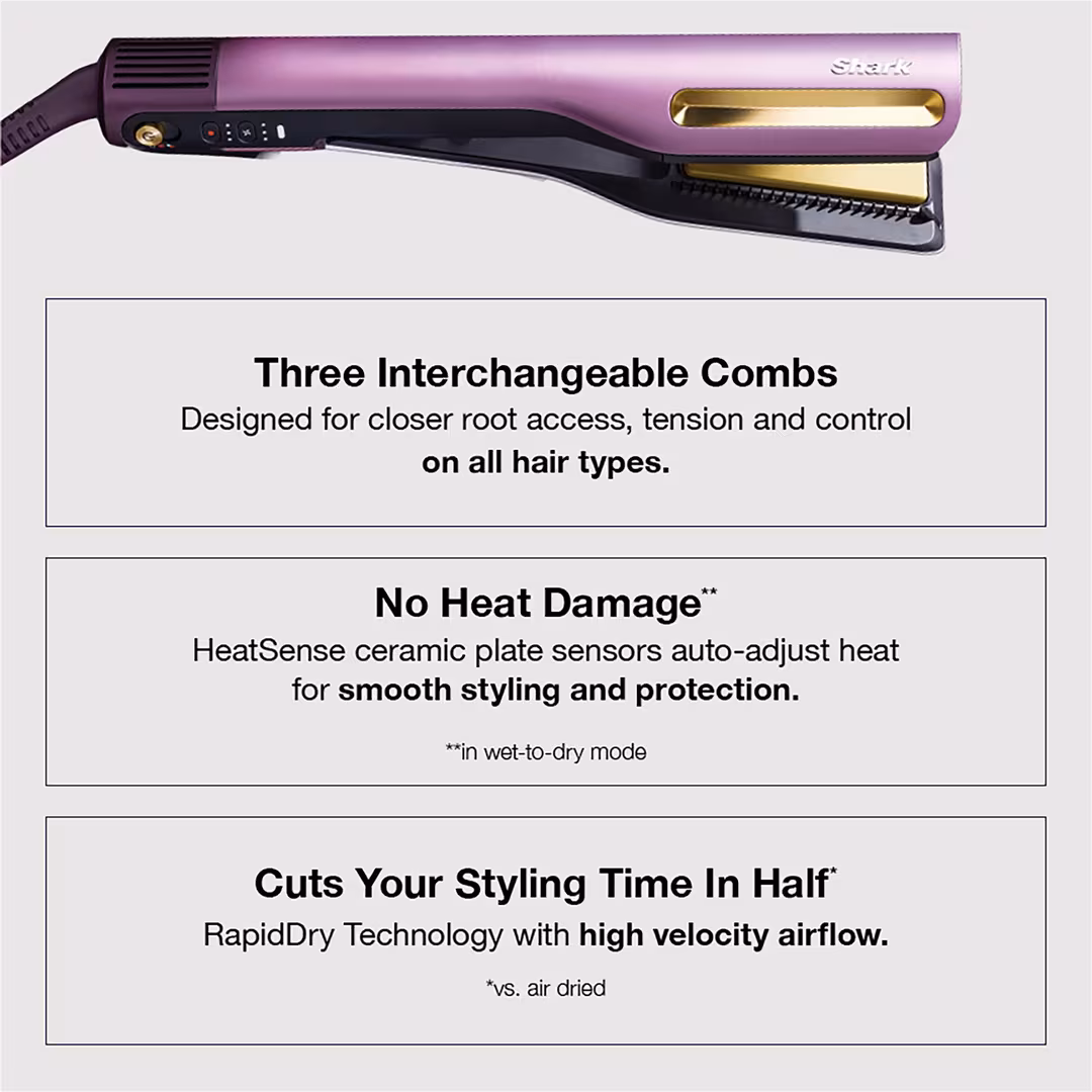 Shark Beauty  SilkiPro Straight Wet to Dry Straightener + Rapid Blow Dryer