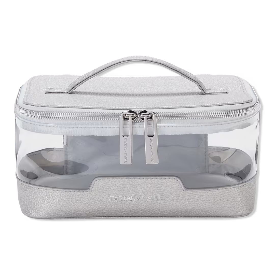 Tartan + Twine  Metallic Mood Silver Cosmetic Box