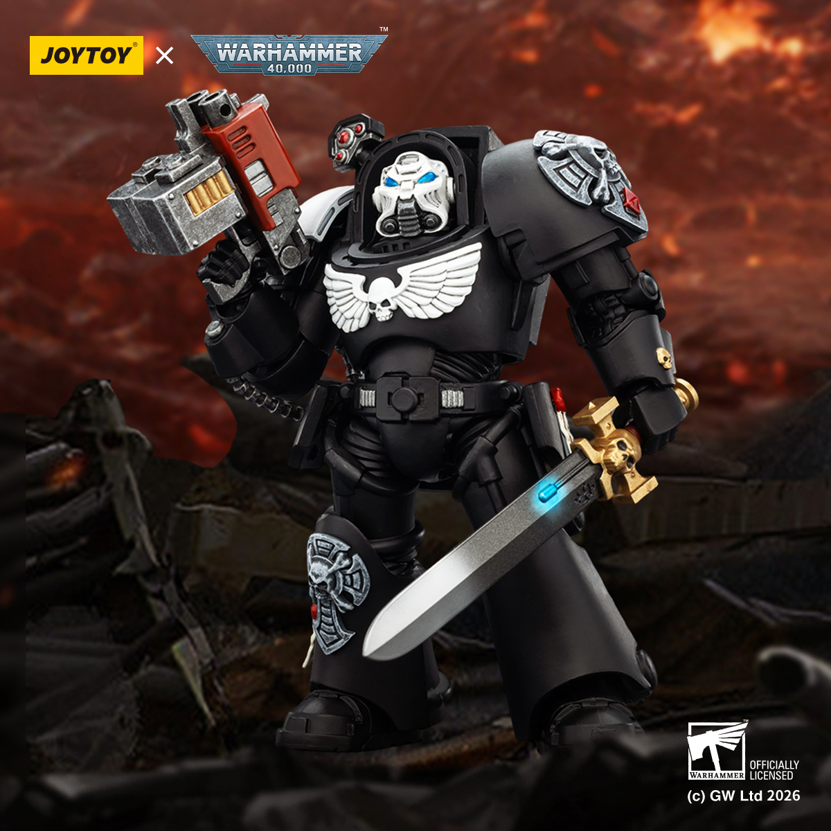 JOYTOY Warhammer 40k 1: 18 Raven Guard Terminators - JOYTOY WORLD