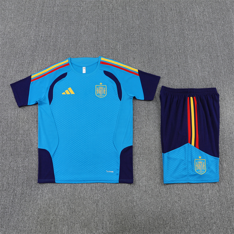 2026 Spain Adult/Kids Training clothes short sleeves shorts