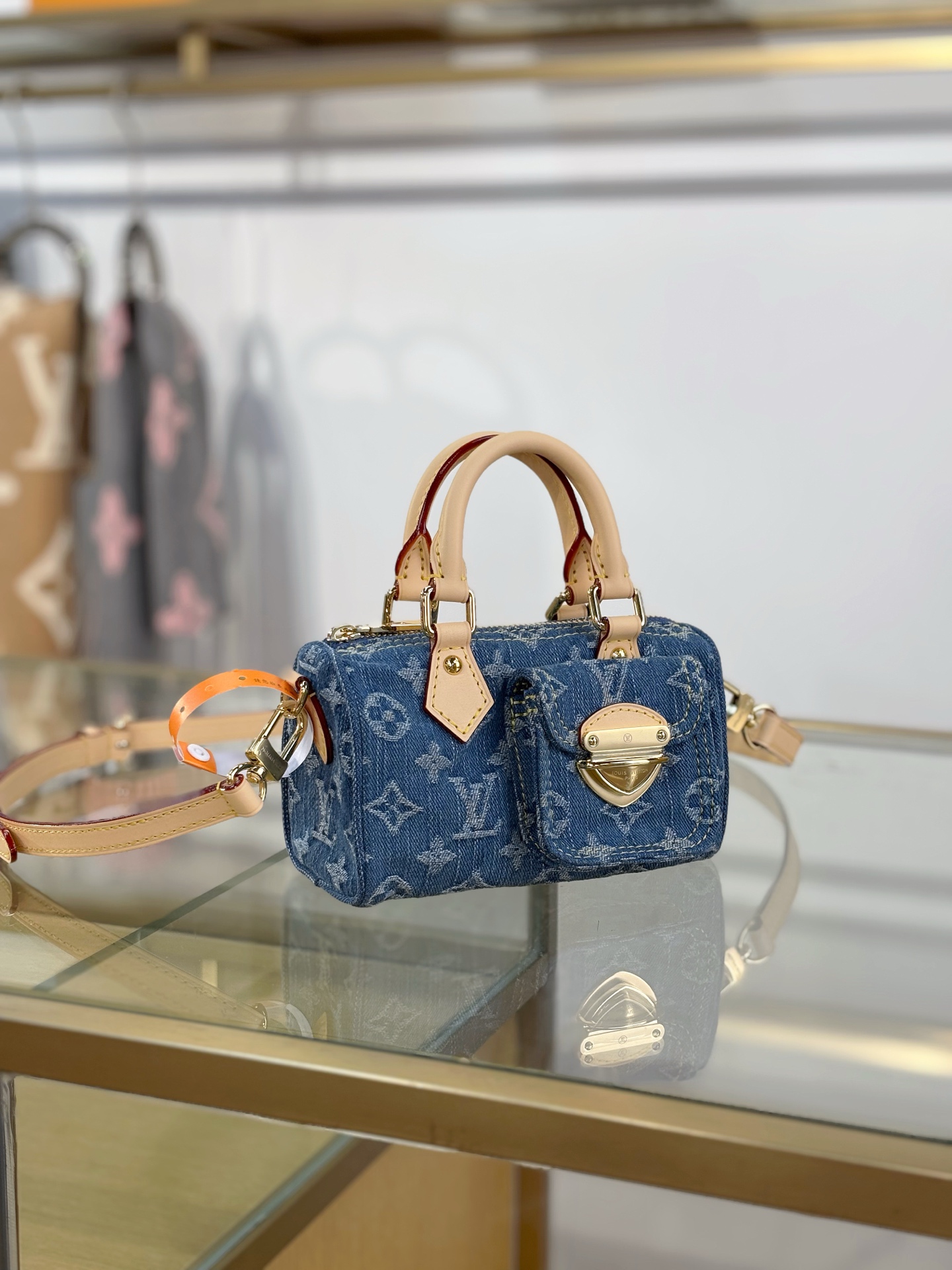 LV Nano Speedy Monogram Denim Bag