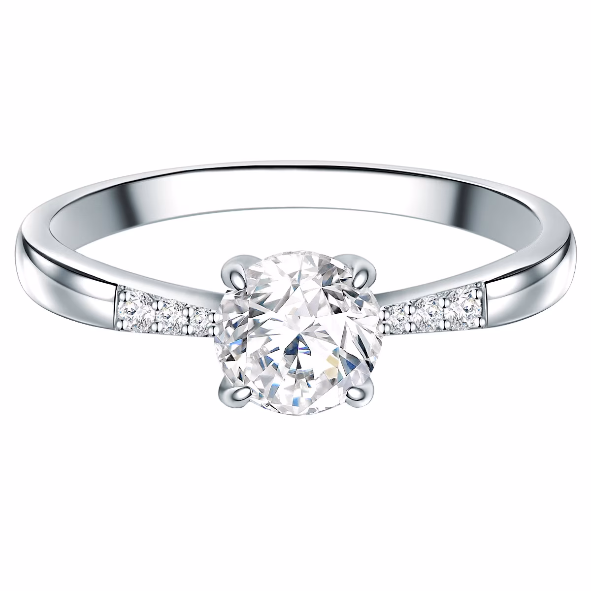 Ring aus Sterling Silber in silber mit Zirkonia