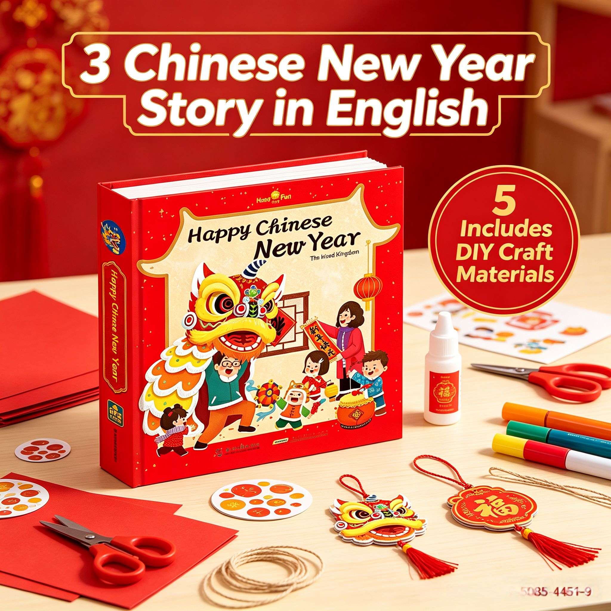 Happy Chinese New Year: A Pop-Up & Lift-the-Flap Book for Kids | English Edition
