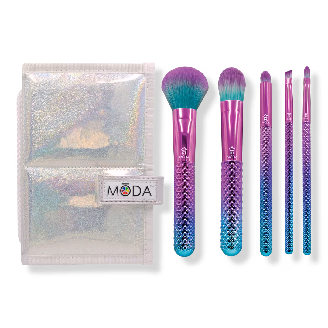 MŌDA  Prismatic Total Face Flip Makeup Brush Kit