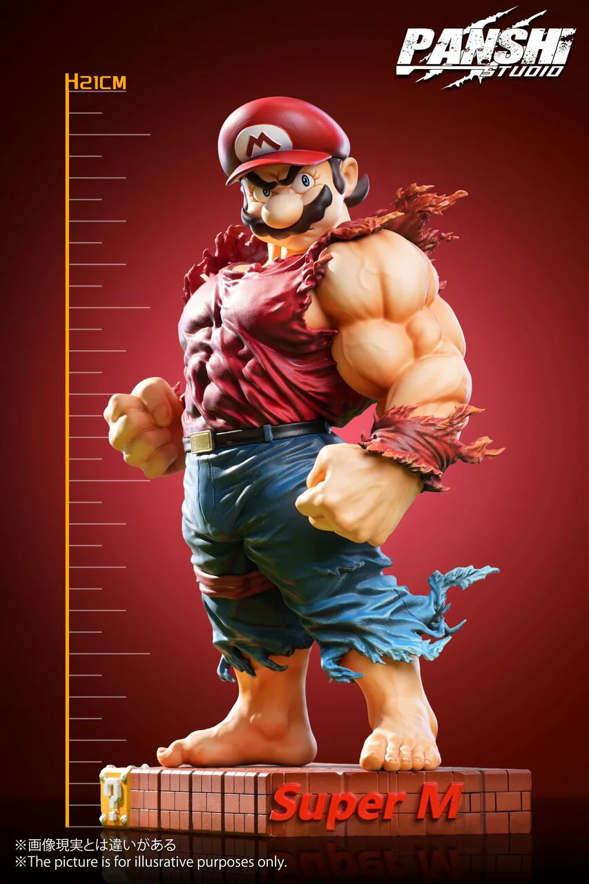 Super Mario - Muscle Mario & Luigi | Resin Statue | by Panshi Studio