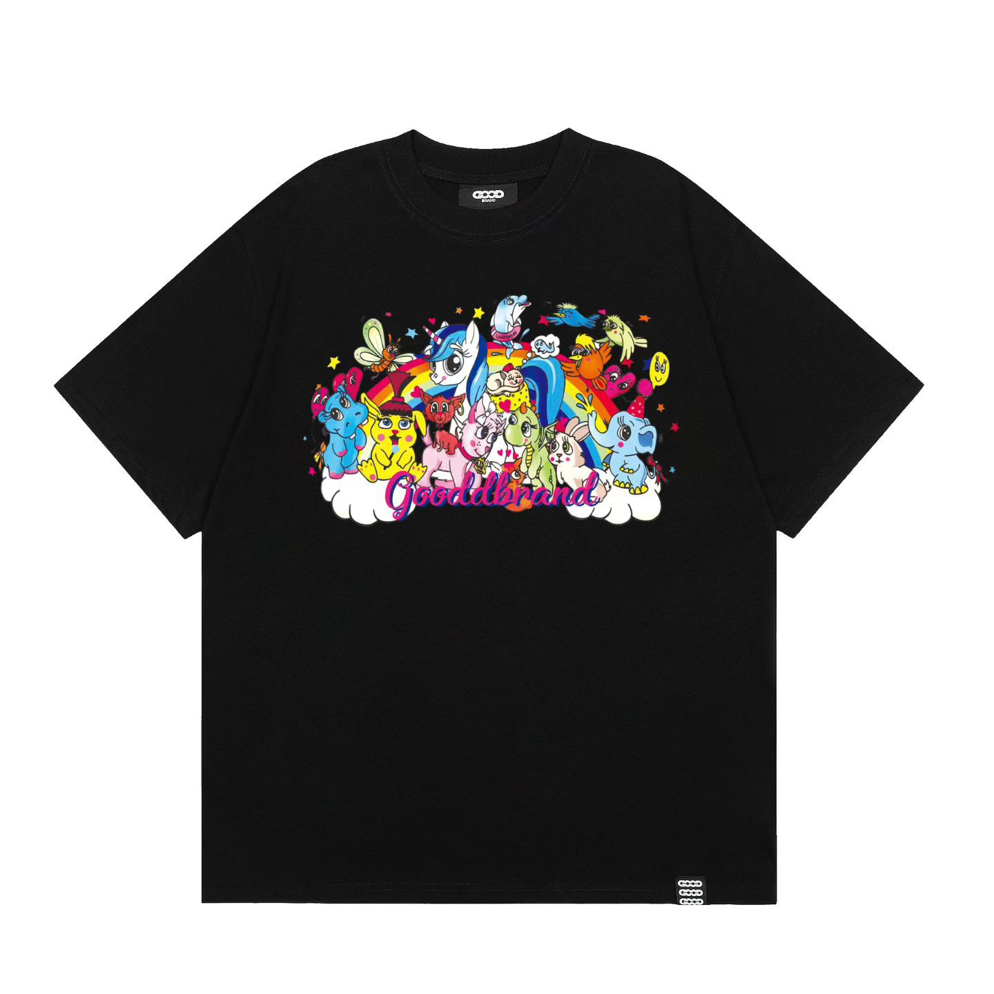 Black new style pet elf T-shirt with high-end printing short sleeve