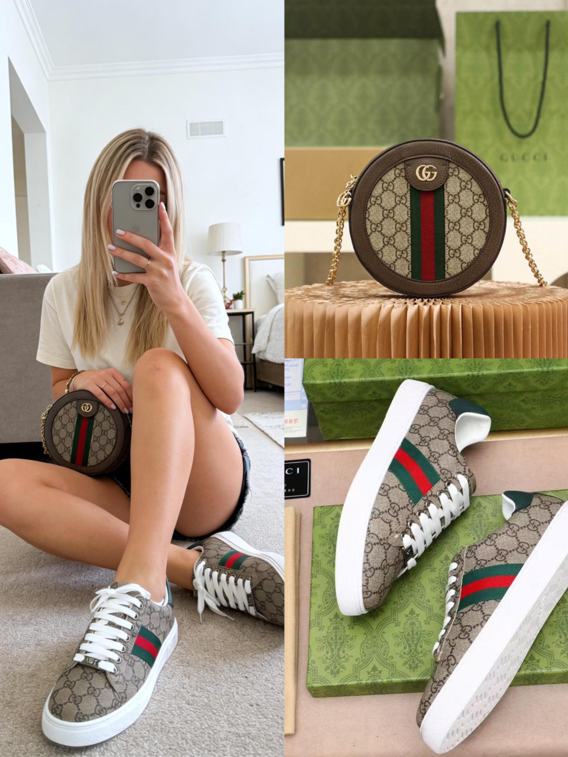 Gucci Shoes & Bag Set
