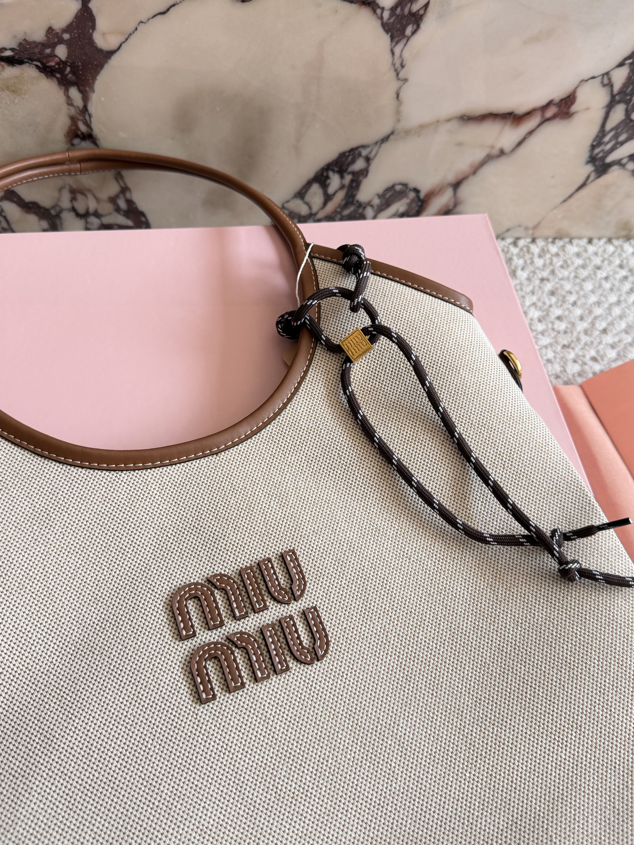 Miu Miu canvas tote bag