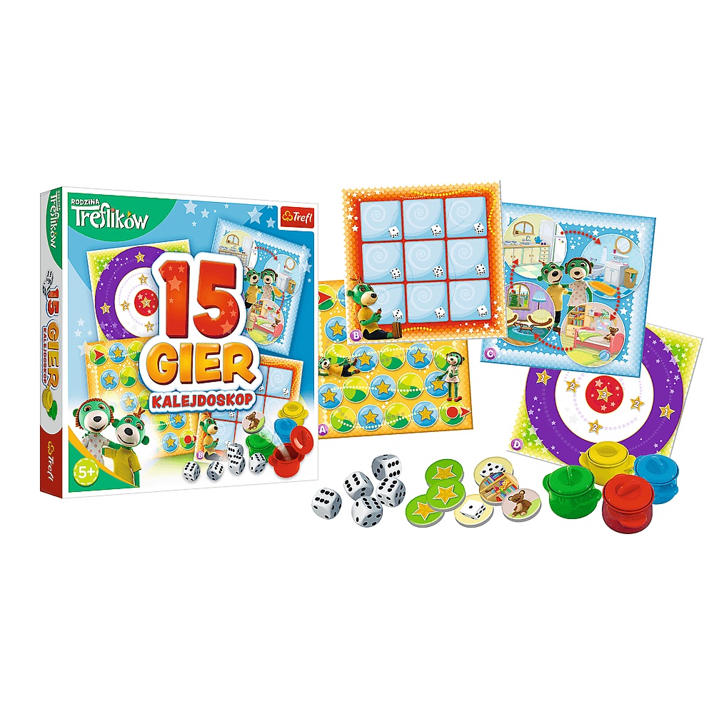 Gra Planszowa Rodzina Treflików Kalejdoskop 15 Gier Trefliki