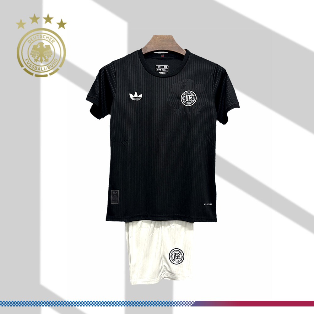 2025/2026 Germany 125th Anniversary Edition Black Football Shirt (Kids Kit socks)