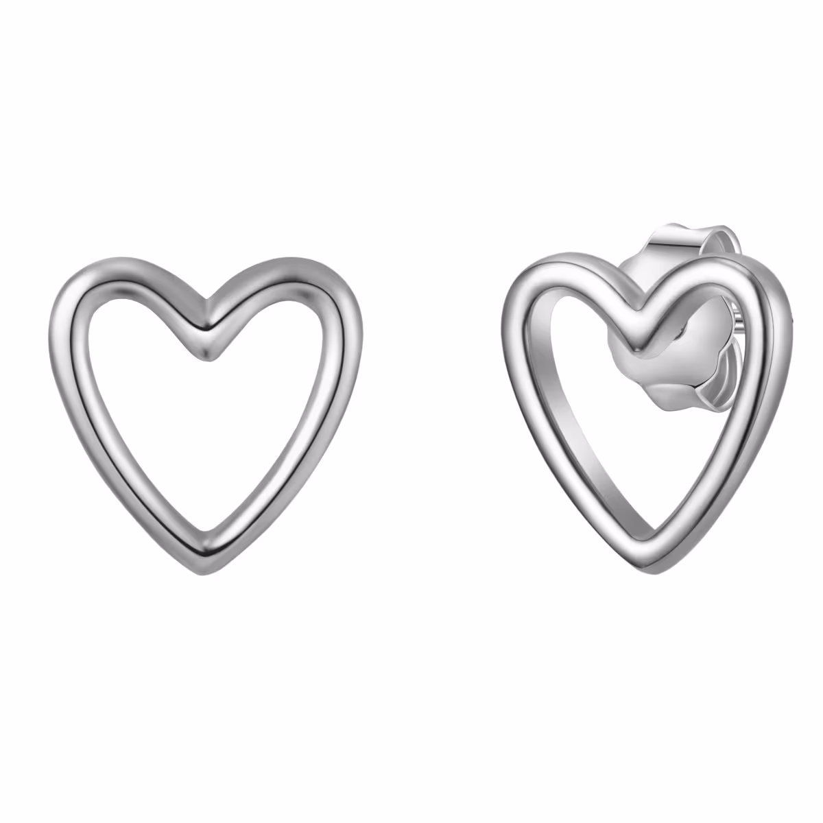 Ohrstecker Herz aus Sterling Silber in roségold