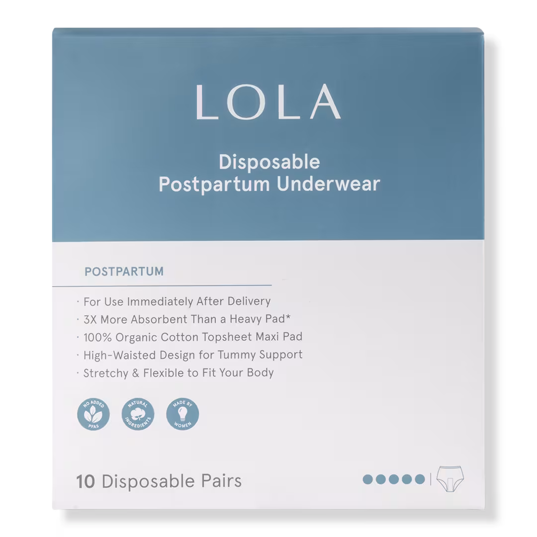 LOLA  Organic Cotton Postpartum Underwear