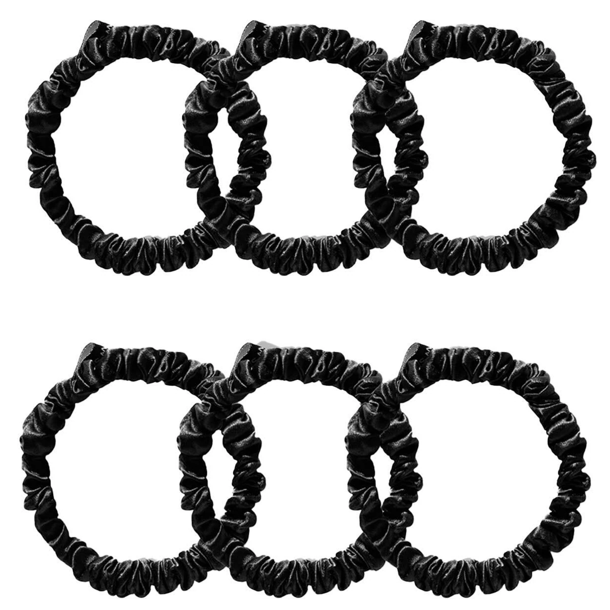 Skinny Scrunchie Set - Black Jade