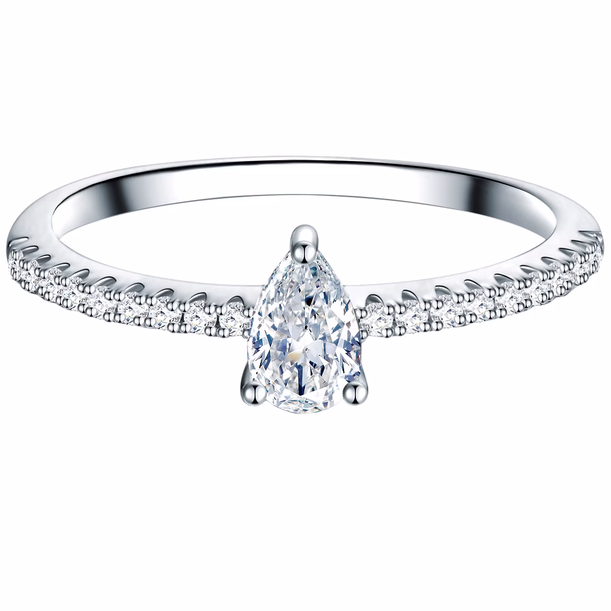 Ring aus Sterling Silber in silber mit Zirkonia