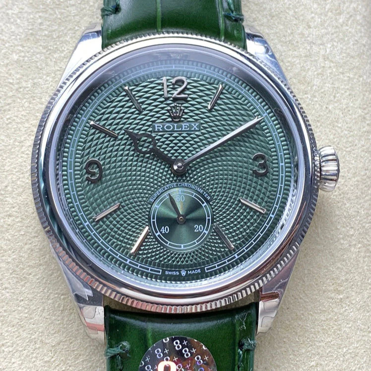 Rolex Watch Perpetual 39mm Silver Green Dial
