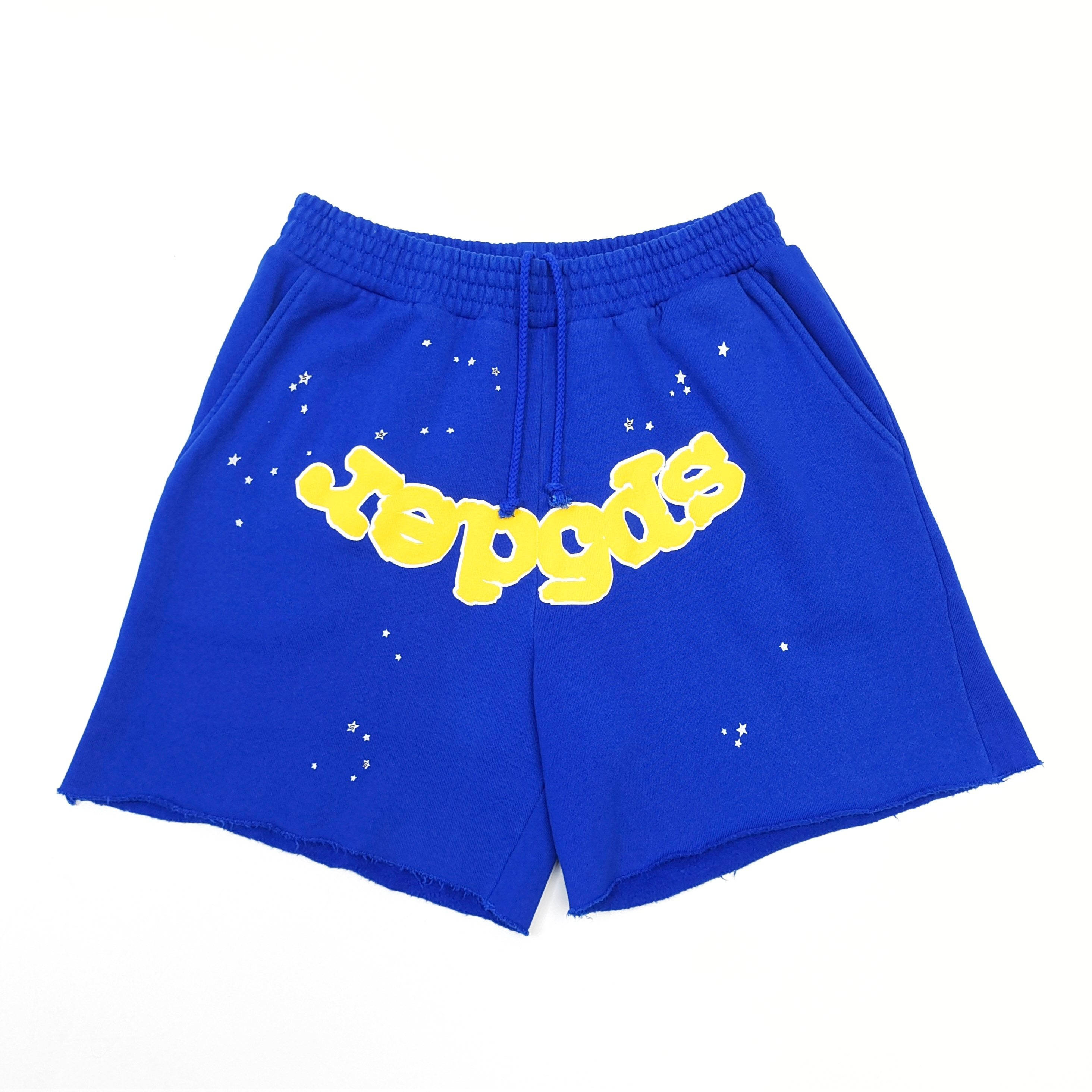 1:1 yellow letter blue sweatpants