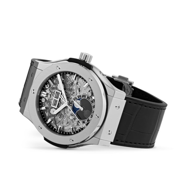 Replica Hublot Classic Fusion Men Automatic Skeleton Leather Watch 517.NX.0170.LR