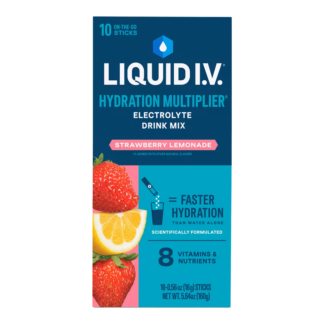 LIQUID I.V.  Hydration Multiplier Electrolyte Drink Mix Strawberry Lemonade