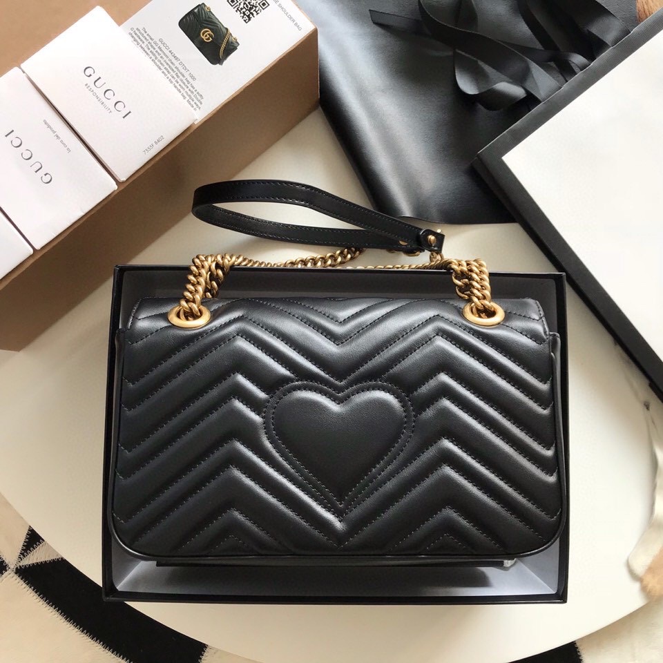 Gucci GG Marmont mini matelass?? shoulder bag-26 CM 443497