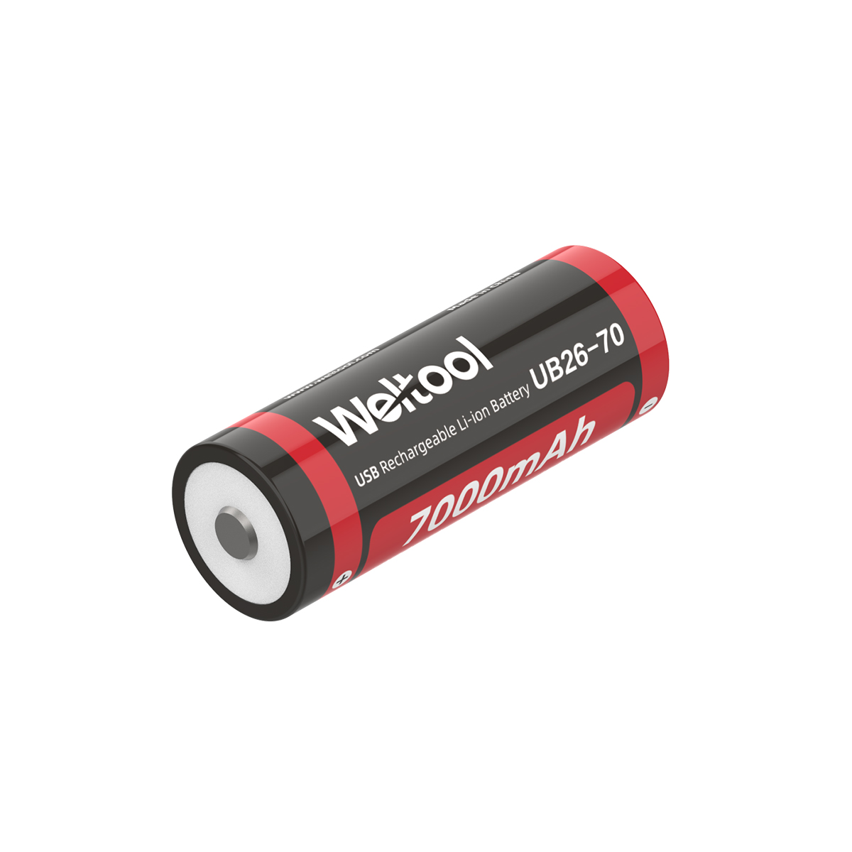 Weltool UB26-70 26650 Rechargeable lithium-ion battery with USB-C interface