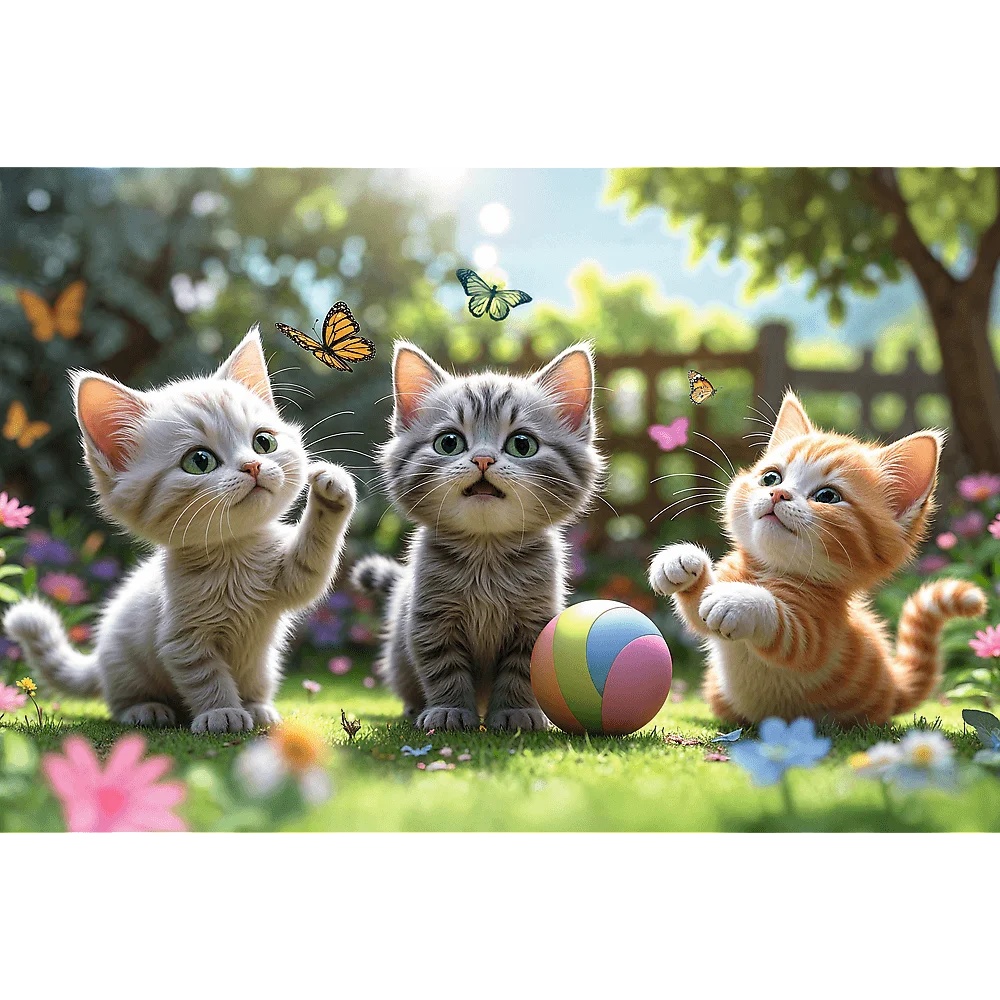 Puzzle 60 El. Trzy Kociaki