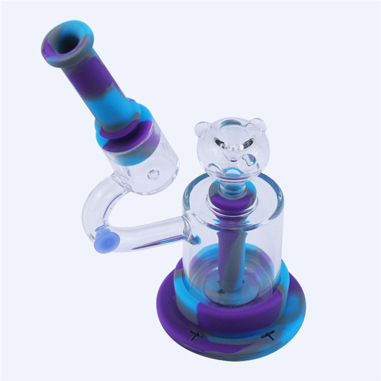 8 Microscope LED Luminous Silicone Dab Rig