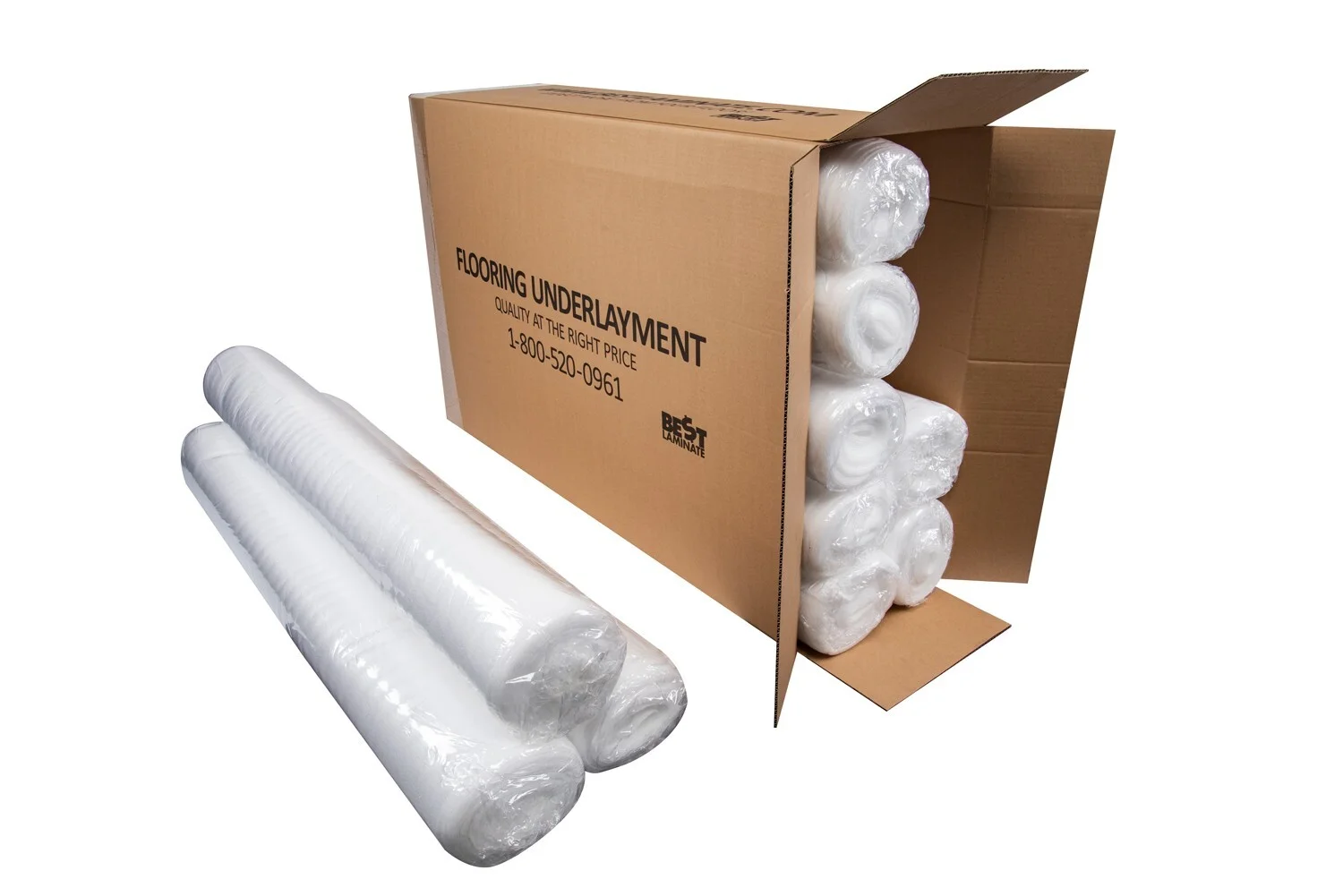 Bestlaminate Standard Flooring Underlayment | 2mm 1,000 sf  (10x 100 sf rolls)