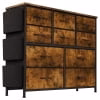Kidlove Non-woven Fabric Drawer Cabinet with 10 Drawers, Fabric Storage Cabinet Dresser Organizer, for Bedroom Hallway Entryway Closets