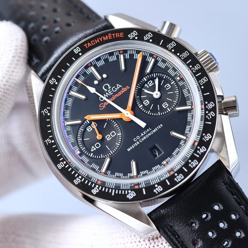 Omega Watch SPEEDMASTER RACING 44 CERAMIC BLACK DIAL LEATHER