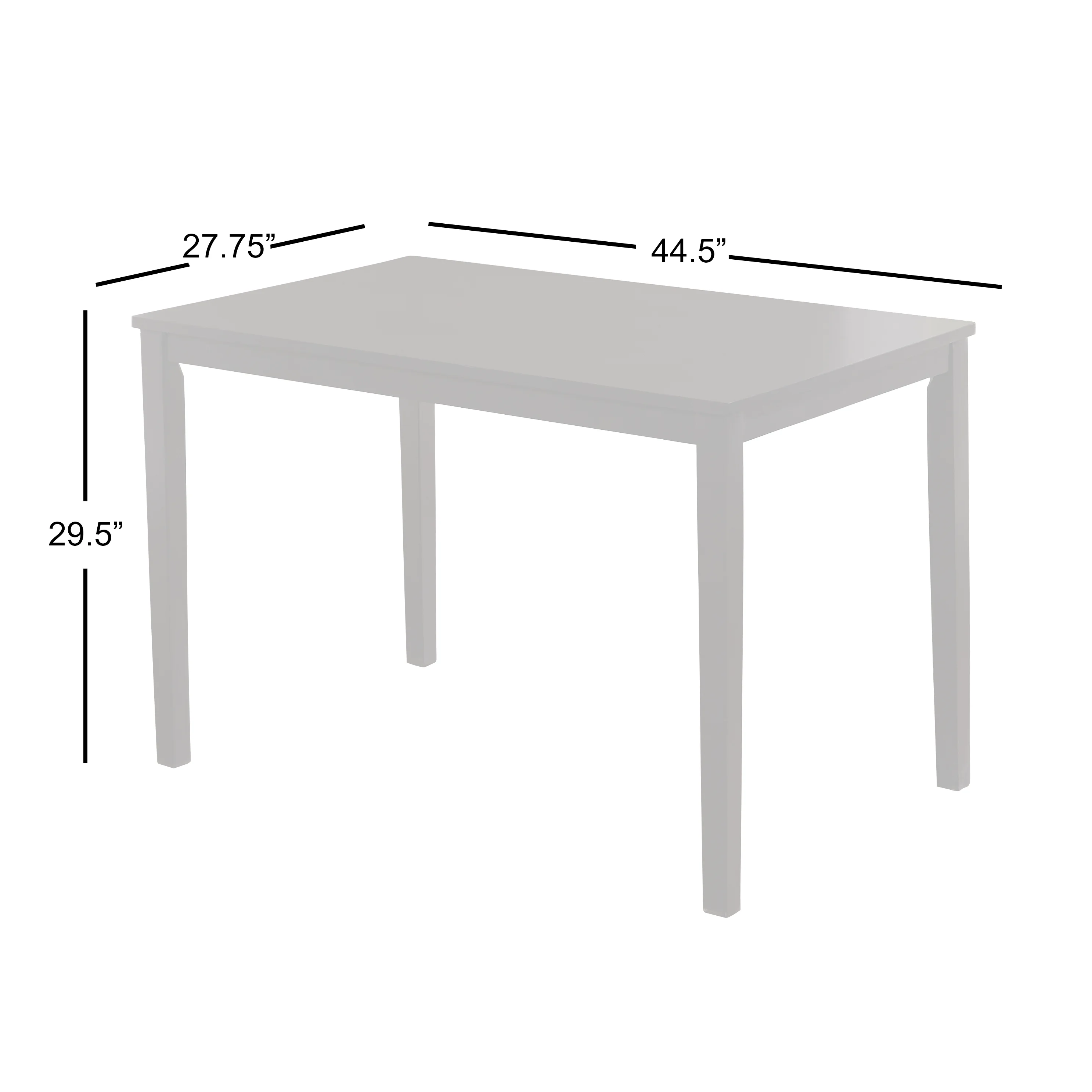 TMS Metropolitan 5-Piece Wood Farmhouse Upholsered Dining Set with Table and Chairs, Espresso