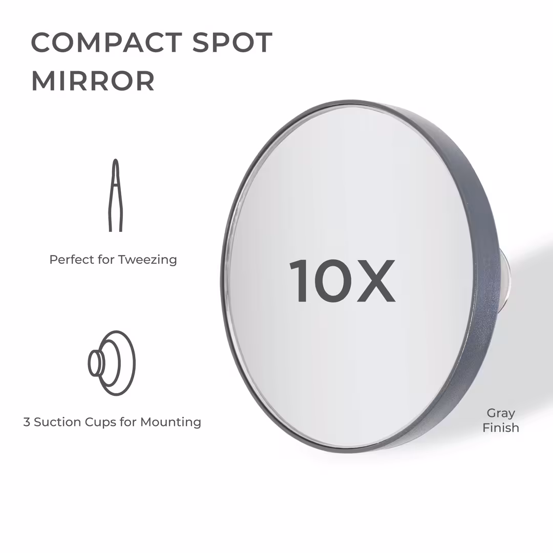 Zadro  Compact Mirror with Magnification, Suction Cups
