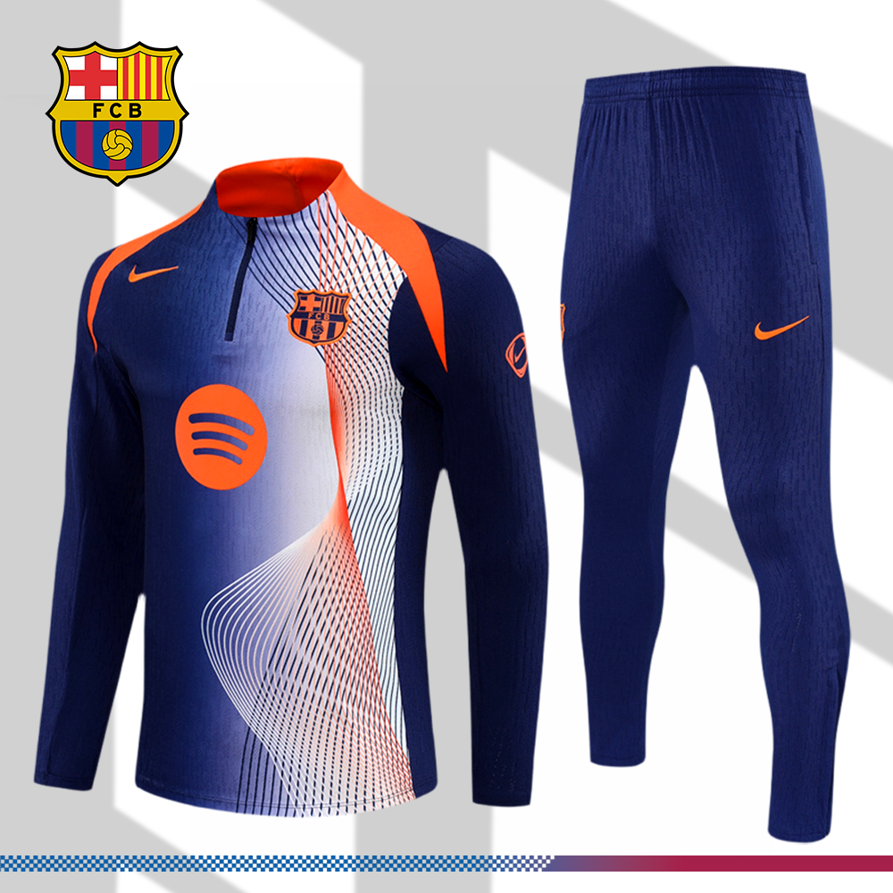 2025/2026 Barcelona Half Zip Tracksuit (Adult Kit)