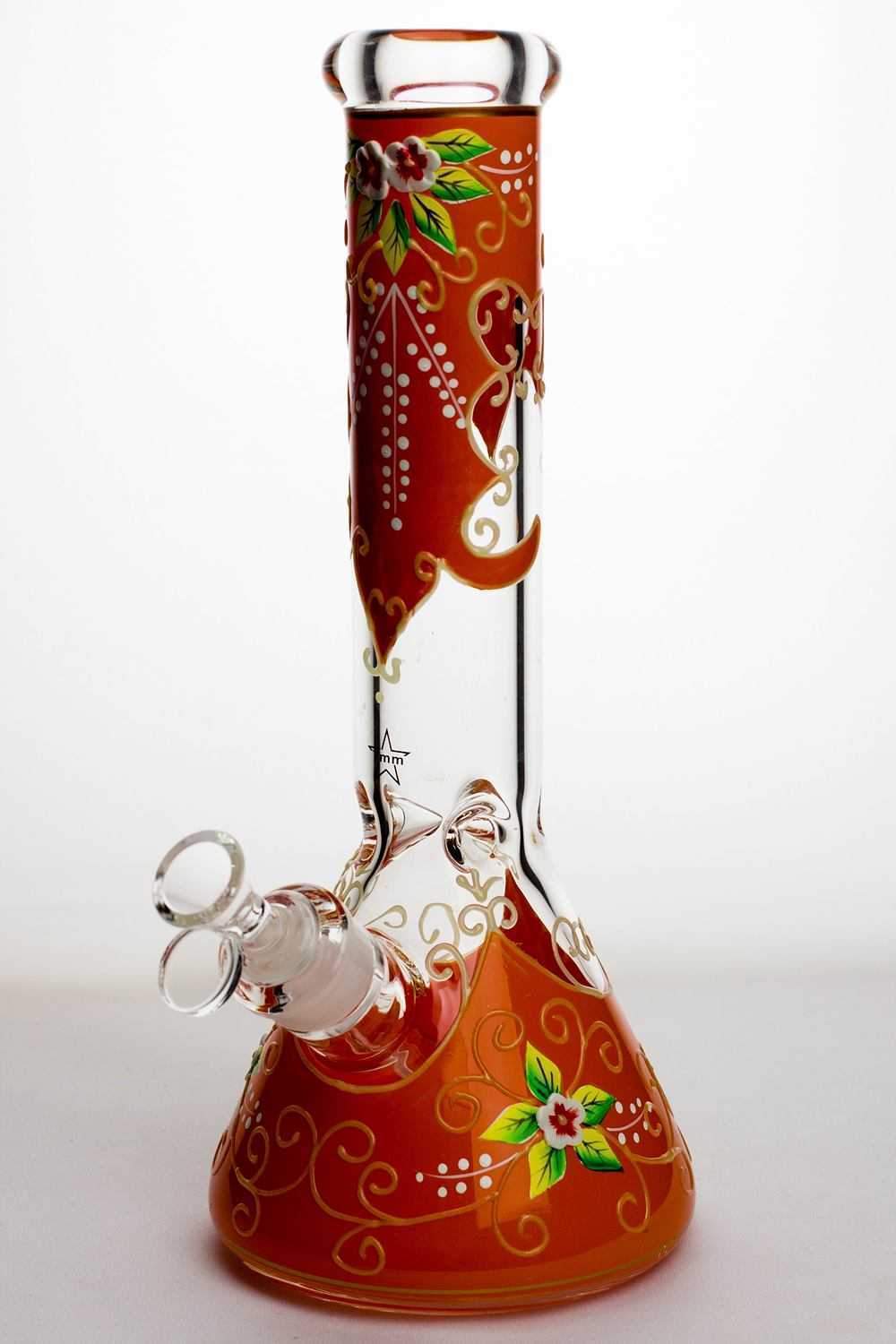 13 Luminous heavy glass flower artwork beaker bong