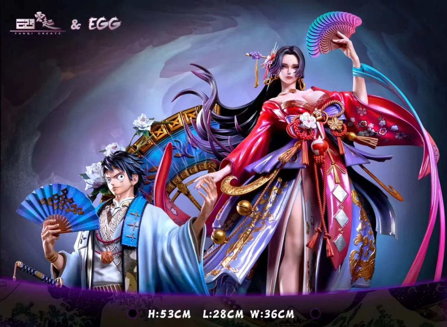 Yunqi x EGG Studio - Chinese Style Luffy & Boa Hancock | 朝颜暮辞 路飞 & 女帝