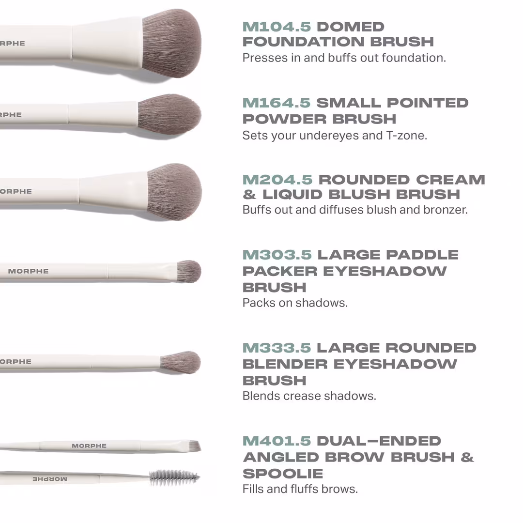 Morphe  Along for the Glide 6-Piece Travel Brush Set