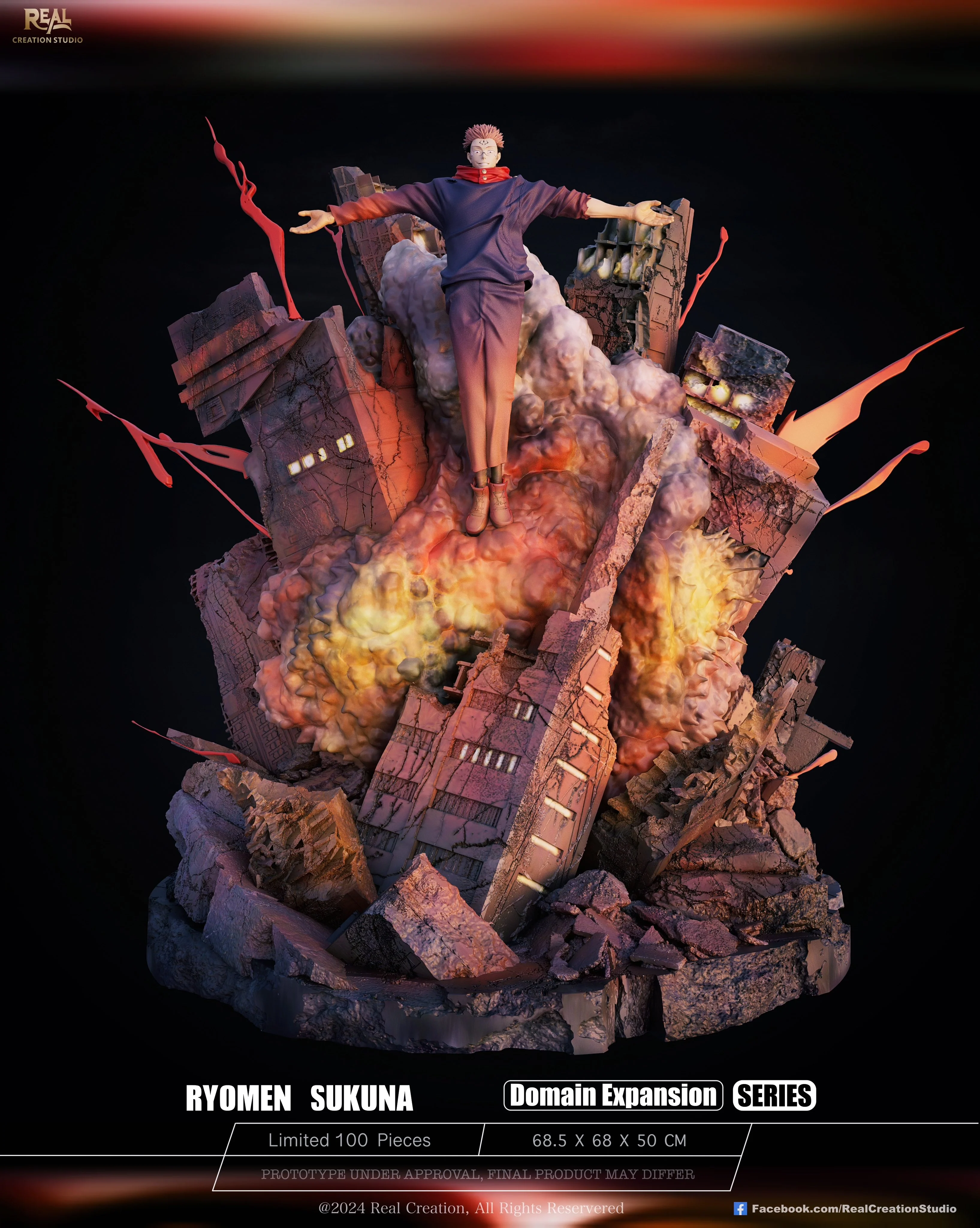 Jujutsu Kaisen – Ryomen Sukuna | 1:4 Resin Statue | von Real Creation Studio