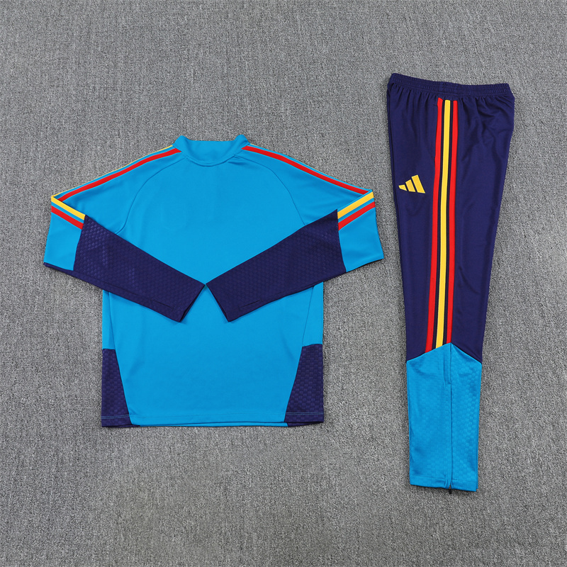 Adult/Kids 2026 Spain Half-Pull Training Football Shirt